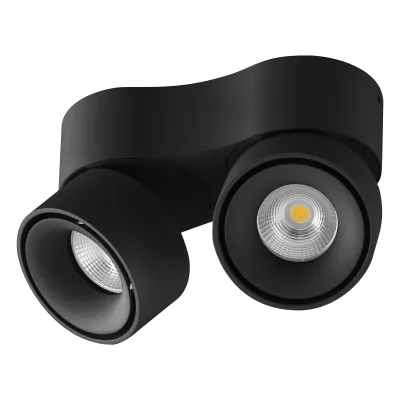 EVN LED Anbaustrahler AS20180925 | Decken- & Wandleuchte | 18W | 3000-4000K | drehbar | 795lm | Aluminium schwarz