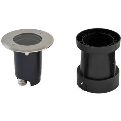 EVN Bodeneinbauleuchte GU10 230V | schwenkbar | V2A Edelstahl | IP67 | Ø120mm | max. 35W | überrollbar