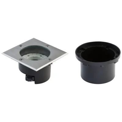 EVN Bodeneinbauleuchte 677410 | Bodeneinbaustrahler IP67 | 230V | GX53 | Edelstahl | befahrbar 2000kg | 120x120mm