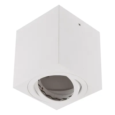 EVN Lichttechnik Deckenanbauleuchte 8149001 | GU10 Fassung | schwenkbar 20° | max. 11W | Aluminium | 80x80mm | weiß