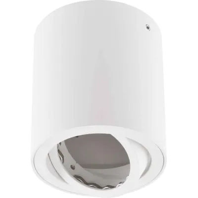 EVN Deckenanbauleuchte 8139001 | GU10 Fassung | schwenkbar | rund | Aluminium | IP20 | Ø 80mm x 90mm | weiß