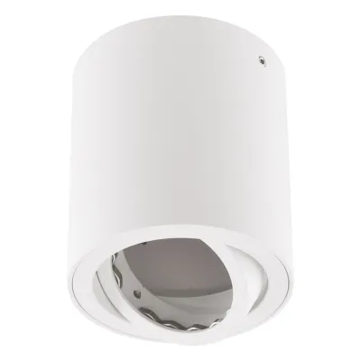 EVN Deckenanbauleuchte 8139001 | GU10 Fassung | schwenkbar | rund | Aluminium | IP20 | Ø 80mm x 90mm | weiß