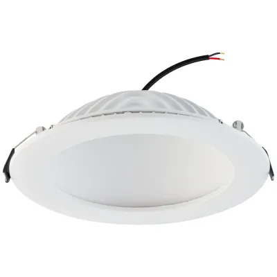 EVN LED Deckeneinbauleuchte DL17302 | 18W | 350mA | 982lm | 3000K warmweiß | rund Ø173mm | Aluminium weiß | IP20