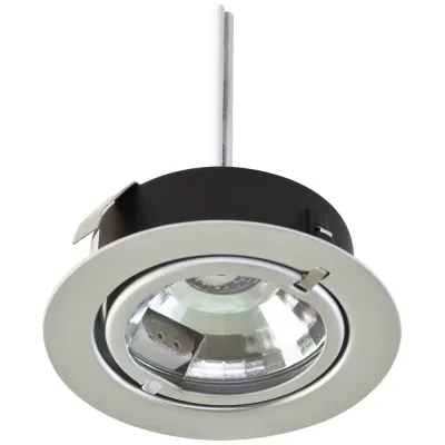 EVN Möbeleinbauleuchte 425014 | Halogen G4 12V 20W | Einbauleuchte | Chrom matt | Glasabdeckung | Ø 72mm | IP20