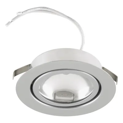 EVN Möbeleinbauleuchte 425014 | Halogen G4 12V 20W | Einbauleuchte | Chrom matt | Glasabdeckung | Ø 72mm | IP20