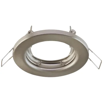 EVN Einbauleuchte Halogen GU10 50W 230V 523013 chrom satiniert starr D:80mm Et:1