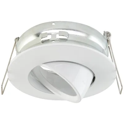 EVN Einbauleuchte Halogen GU5,3 50W 12V 509001 weiß Druckguss schwenkbar IP20 D: