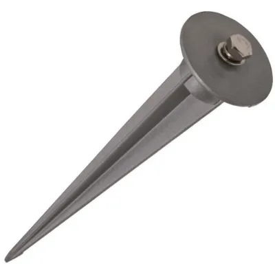 EVN Erdspieß Druckguss LFK ESP | für LED Fluter & Wallpainter bis 30W | Länge 170mm | Silber