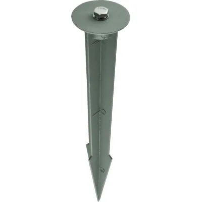 EVN Lichttechnik Erdspieß LFG ESP | Befestigung für LED-Fluter & Wallpainter bis 100W | Aluminium | Länge 265mm | Silber