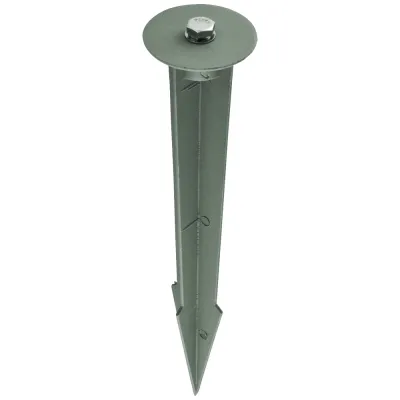 EVN Lichttechnik Erdspieß LFG ESP | Befestigung für LED-Fluter & Wallpainter bis 100W | Aluminium | Länge 265mm | Silber