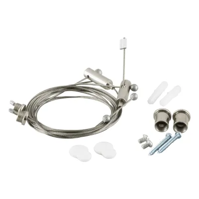 EVN Seilabhängung FLSSAH | für DARDO NEXT Leuchten | 2er Set 1,5 m | Stahl | silber