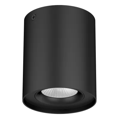 EVN LED-Deckenanbauleuchte ALS20100902 | 10W 900lm 3000K | schwenkbar | dimmbar | rund | Aluminium | schwarz