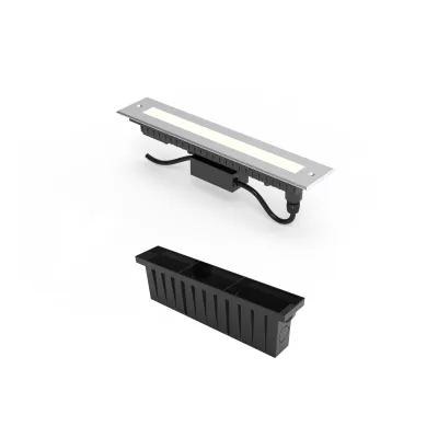 EVN LED Bodeneinbauleuchte BL67100802 | 8W 3000K 147lm | IP67 | rechteckig | Edelstahl | überrollbar | 325x65 mm