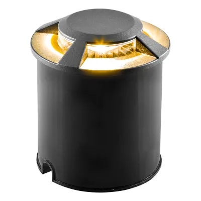 EVN LED-Bodeneinbauleuchte P67154702 | IP67 | 7W 3000K 188lm | 4-fach Lichtaustritt | begehbar bis 500kg | anthrazit