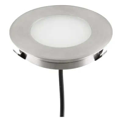 EVN LED Bodeneinbauleuchte L67101002 | IP67 | 12V DC | 1W | 3000K warmweiß | V4A Edelstahl | Ø60mm | Bodenleuchte