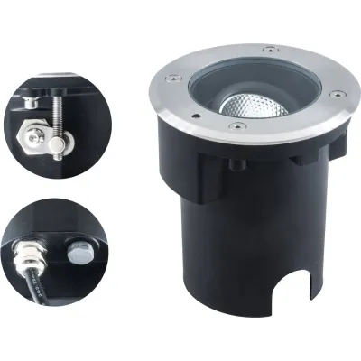 EVN LED Bodeneinbauleuchte PC67107040 | 7W 393lm 4000K | IP67 | Edelstahl | rund 135mm | justierbar | überrollbar