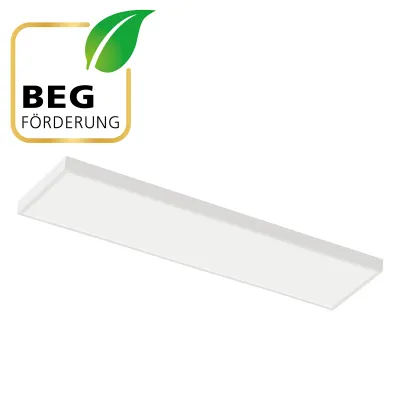 EVN LED-Deckenanbaupanel APTU150125 | 1525x325mm | 52W | 3000-4000K stufenweise | 6396lm | UGR 19 | IP40 | weiß