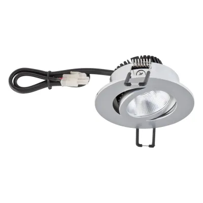 EVN LED-Deckeneinbauleuchte PC20061502 | 6W | 3000K warmweiß | 620lm | schwenkbar | rund | Einbau Ø68mm | Chrom matt