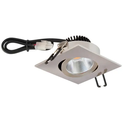 EVN LED-Deckeneinbauleuchte PC24091302 | 8,4W 1010lm | 3000K warmweiß | schwenkbar | Ø68mm | Edelstahl gebürstet