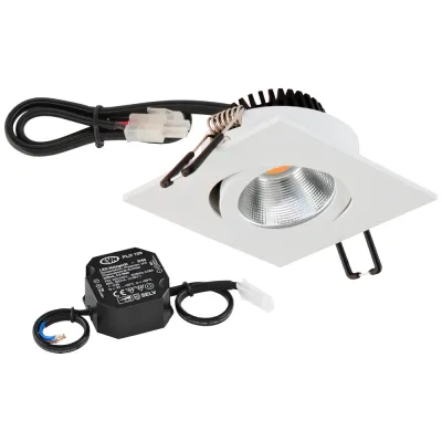 EVN LED-Deckeneinbauleuchte PC24N90140 | 8,4W | 1060lm | 4000K neutralweiß | schwenkbar | IP20 | Aluminium weiß