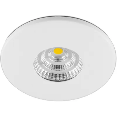 EVN LED Deckeneinbauleuchte L44040102 | 4,5W 3000K 380lm | rund | IP44 | dimmbar | Einbau 50-80mm | Aluminium weiß