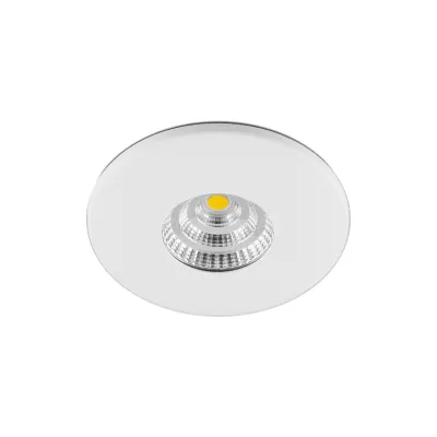 EVN LED Deckeneinbauleuchte L44040102 | 4,5W 3000K 380lm | rund | IP44 | dimmbar | Einbau 50-80mm | Aluminium weiß