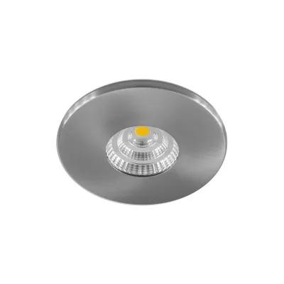 EVN LED Deckeneinbaustrahler L44041302 | 4,5W 380lm 3000K dimmbar | IP44 | Edelstahl rund 90mm | inkl. Netzgerät