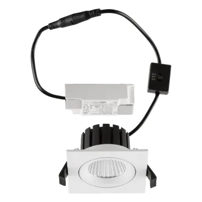 EVN LED Einbaustrahler DQ54100125 | 10W | 3000-5000K | IP54 | schwenkbar | dimmbar | 1100lm | Aluminium | weiß