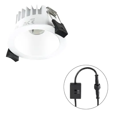 EVN LED Deckeneinbauleuchte C54N06010125 | Downlight 6W | 3000-5700K CCT | dimmbar | rund Ø80mm | IP54 | Aluminium weiß
