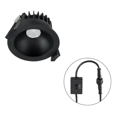 EVN LED Deckeneinbauleuchte C54N06090925 | Downlight 6W | 3000–5700K CCT | dimmbar | 430–510lm | IP54 | schwarz