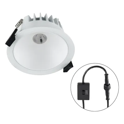 EVN LED Einbaustrahler C54N10010125 | 10W Downlight | 3000–5700K CCT | dimmbar | 820lm | IP54 | Alu weiß | Ø102mm