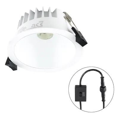 EVN LED Einbaustrahler C54N10010125 | 10W Downlight | 3000–5700K CCT | dimmbar | 820lm | IP54 | Alu weiß | Ø102mm
