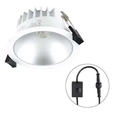 EVN LED Deckeneinbauleuchte C54N10011425 | 10W | 3000-5700K CCT | dimmbar | 820lm | IP54 | Einbaudurchmesser 90mm | weiß