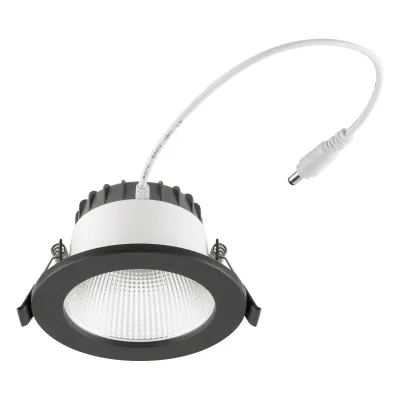 EVN LED-Einbaustrahler ED54100925 | Downlight 10W 1270lm | DALI | IP54 | 3000–5700K | rund | schwarz | Aluminium