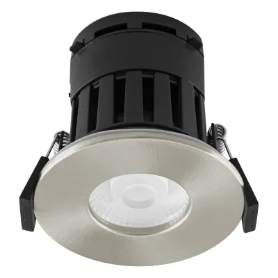 EVN LED-Deckeneinbaustrahler P65071325 | 7W | IP65 | 3000K/4000K einstellbar | dimmbar | rund 85mm | Edelstahl matt