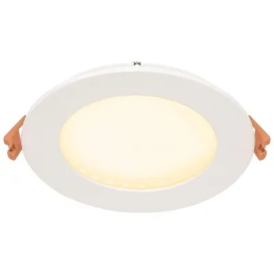 EVN LED Einbaupanel LPRW123527 | rund | 9W | 2700K warmweiß | 588lm | Ø120mm | Einbauleuchte IP20 | Aluminium weiß