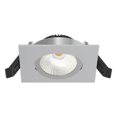 EVN LED Deckeneinbaustrahler E44461502 | 6W | 3000K | 683lm | schwenkbar | IP44 | Aluminium | Chrom matt
