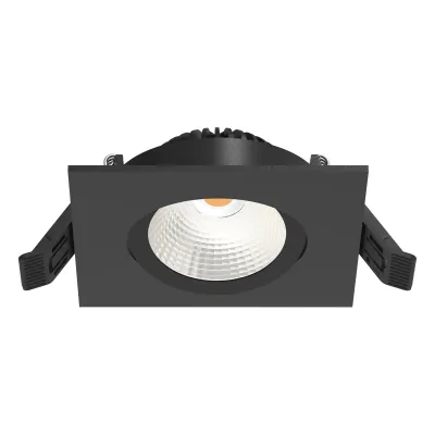EVN LED Einbaustrahler E44460902 | 6W | 3000K | 683lm | schwenkbar | IP44 | Aluminium | rund | schwarz