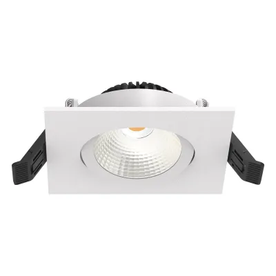 EVN LED-Einbaustrahler E44460102 | 6W | 3000K warmweiß | 683lm | schwenkbar | IP44 | Aluminium | weiß