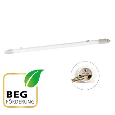 EVN LED-Feuchtraumleuchte FR65155040 | 30-50W | 6000lm | 4000K neutralweiß | 1550mm | IP65 | IK09 | grau