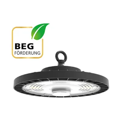 EVN LED Hallenleuchte HBM6520025 | Highbay 85-200W | 14.450-32.000lm | 4000-5000K | IP65 | rund | Aluminium schwarz