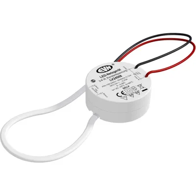 EVN LED-Netzgerät LV24008 | LED-Trafo 24V DC | 0,1-8W | rund | IP20 | Kunststoffgehäuse | für Schalterdose | Weiß
