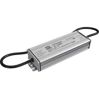 EVN LED-Netzgerät K24036 | 24V DC 0,1-36W | IP67 | Metallgehäuse | für Außenbereich & Möbel | 170x55x31mm | silber