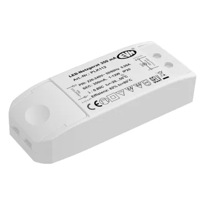 EVN LED Netzgerät PLK112 | LED-Trafo 1-12W 350mA | IP20 | Kunststoffgehäuse | nicht dimmbar | weiß
