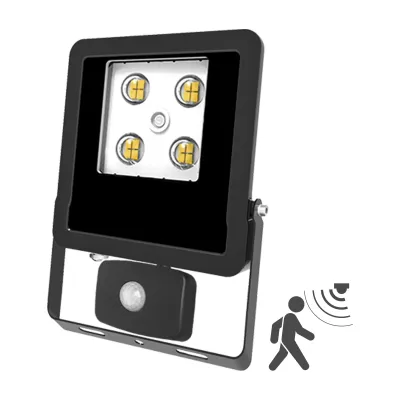 EVN LED-Strahler LFE100902BM | 10W | 3000K | 1150lm | Bewegungsmelder | IP44 | schwenkbar | schwarz