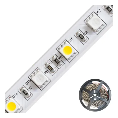 EVN LED-Strip SB542430509902 | RGBW 5m 24V IP54 | 12W/m | 3000K Warmweiß | kürzbar | selbstklebend | 60 LEDs/m
