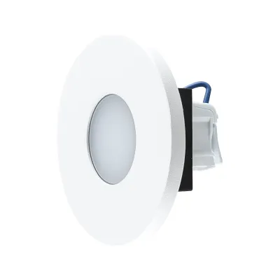 EVN LED Wandeinbauleuchte LR01802W | 1,8W 230V | 55 lm | 3000K warmweiß | IP44 | Edelstahlrahmen | für Schalterdose