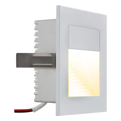 EVN LED-Wandeinbauleuchte P21702S | 2,2W | 150lm | 3000K warmweiß | indirektes Licht | Aluminium silber | IP20 | 90x90mm