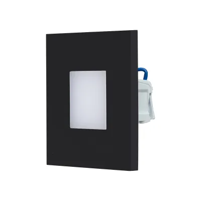EVN LED-Wandeinbauleuchte LQ4180902 | 1,8W 3000K 55lm | IP44 IK08 | Aluminium | Orientierungsleuchte | schwarz