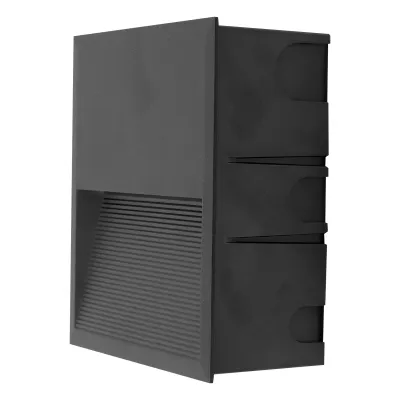 EVN LED Wandeinbauleuchte WEQ65051602 | 5W 3000K 150lm | IP65 IK08 | indirektes Licht | Aluminium anthrazit | 136x136mm